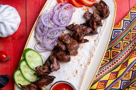 Шашлык из говяжего сердца