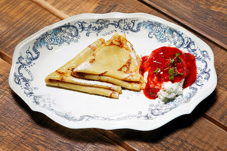 С фермерским творогом и вареньем 