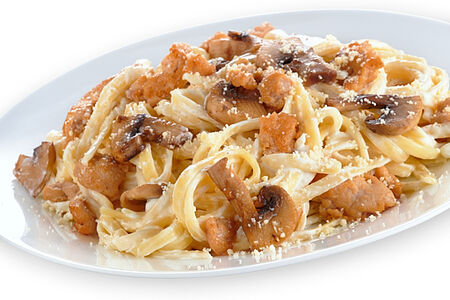 Паста с курицей и грибамии