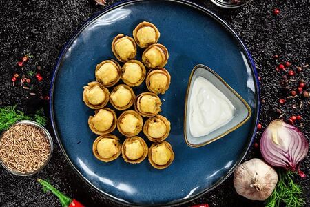 Пельмени жареные домашние