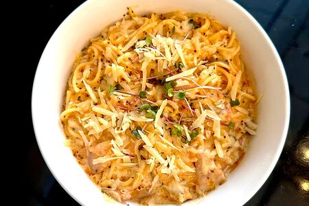 Паста Том ям с беконом