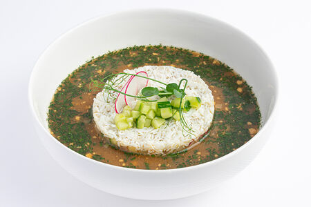 Окрошка с говядиной на квасе