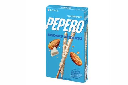 Хрустящие палочки Pepero Snowy Almond Белый шоколад и миндаль