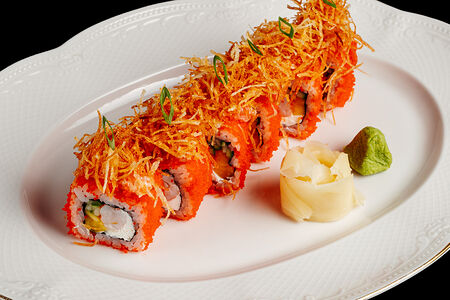 Калифорния с манго, лососем и креветкой