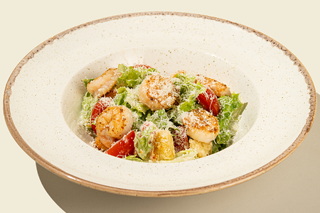 Салат Цезарь с креветками New