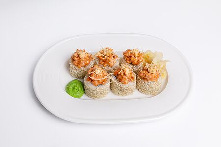 Запеченный ролл с лососем