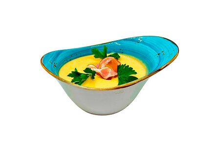 Суп-крем овощной из тыквы с беконом