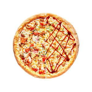 Пицца Мясной пир и Чикен барбекю