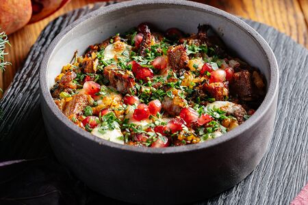 Кучмачи с говяжьим языком и сулугуни