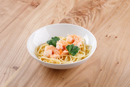 Макарошки с креветкой