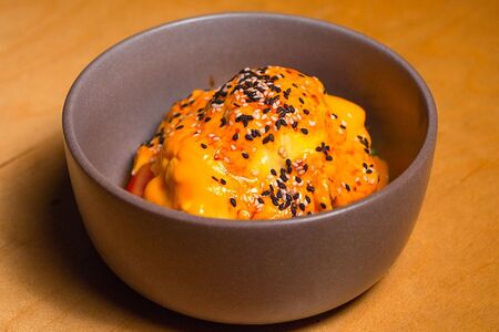 Картофельная вафля с курицей