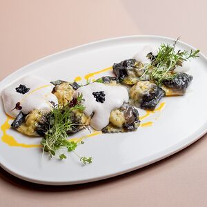 Равиоли с палтусом