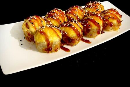 Гриль-курица с жареным луком