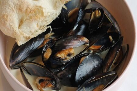 Мидии в соусе Горгонзола