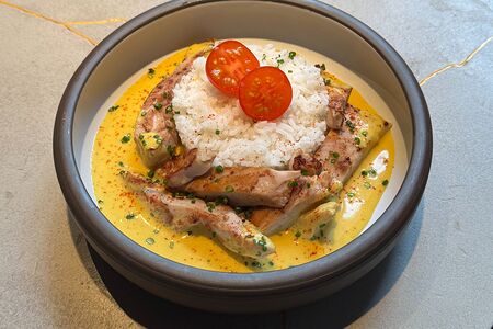 Цыпленок карри с рисом