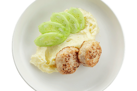 Куриные котлетки с картофельным пюре