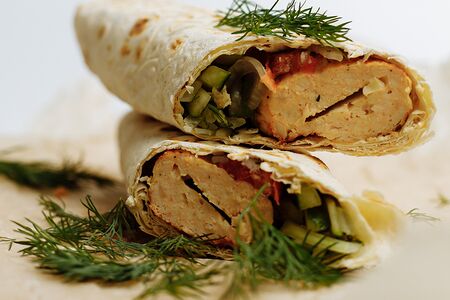 Шашлык в лаваше из свинины 