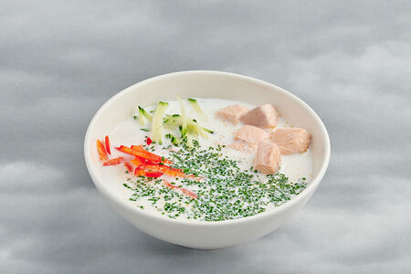 Суп сливочный с лососем