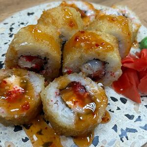 Жареный с гребешком