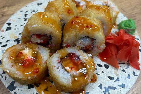 Жареный с гребешком