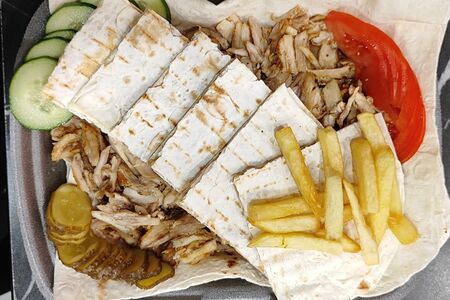 Шаурма в тарелке