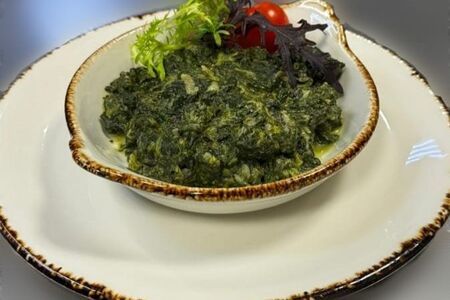 Шпинат томленный в сливках