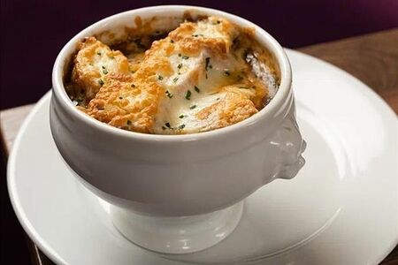 Луковый суп с креветками