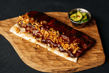 Ребра свиные с соусом барбекю