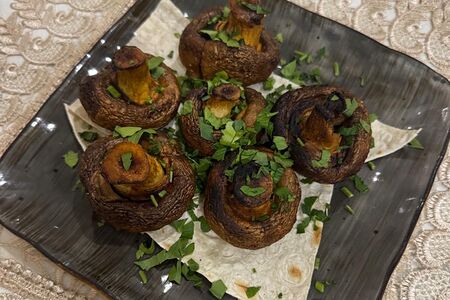 Шампиньоны на мангале