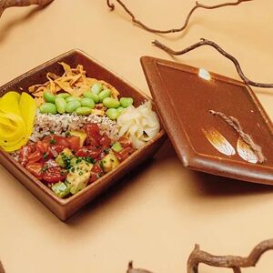 Донбури с лососем и цукини