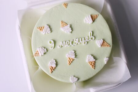 Бенто торт милый на каждый месяц малыша 9 месяцев с мороженками