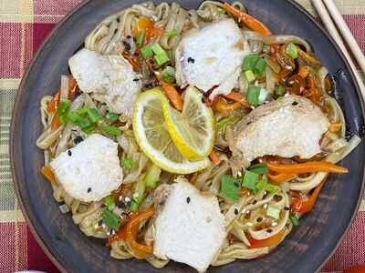 Удон с курицей