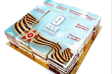 Торт-открытка 9 мая День победы
