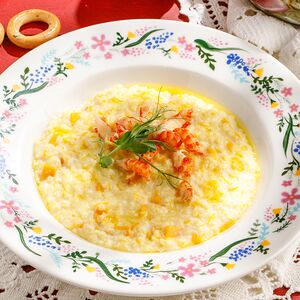 Пшенная каша с тыквой и раковыми шейками