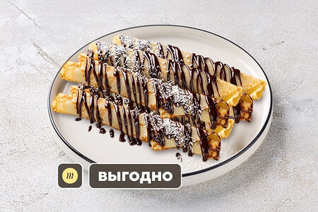 Большая порция блинчиков Легендарных с шоколадом