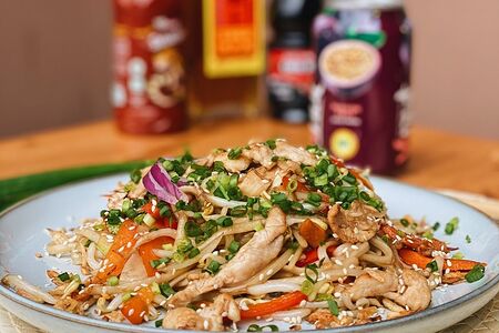 Лапша с морепродуктами вок