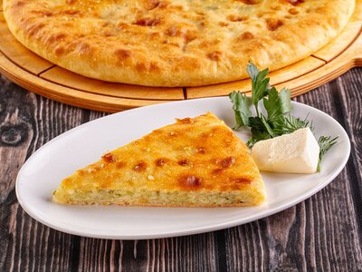 Пирог с сыром и зеленью
