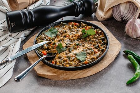 Зеленая фасоль с яйцом