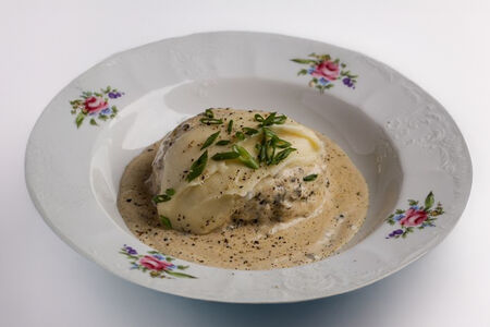 Рубленый бифштекс с картофельным пюре