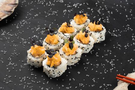 Креветка темпура с гребешком