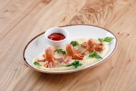 Осьминожки-сосиски с пюре