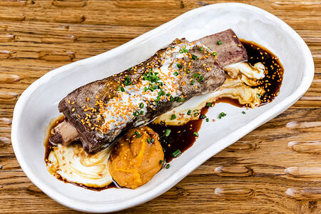 Ребро из телятины, крем батат