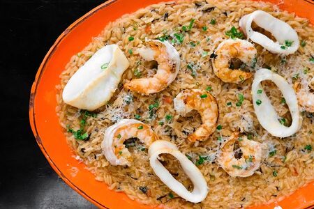 Орзо с морепродуктами