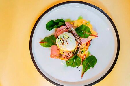 Картофельная вафля с Мортаделлой