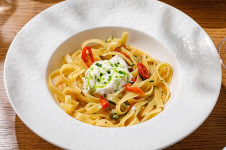 Тальятелле с печёным перцем