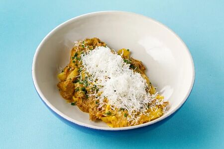 Паста с говяжьими щечками