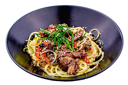 Яичная лапша с говядиной