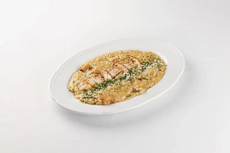 Ризотто с грибами и трюфельным кремом