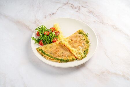 Блины с ветчиной и сыром