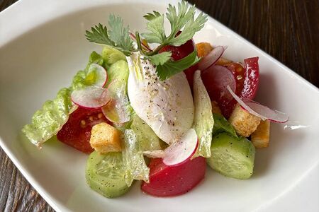 Деревенский с яйцом пашот (сметана)